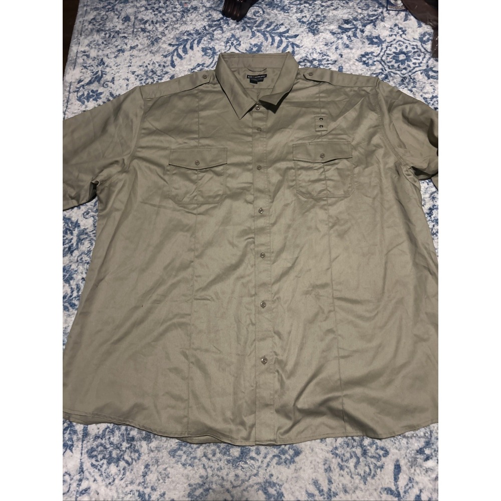 5.11 Tactical Shirt Mens 6xl  Tan Button Up Long Sleeves Military Style